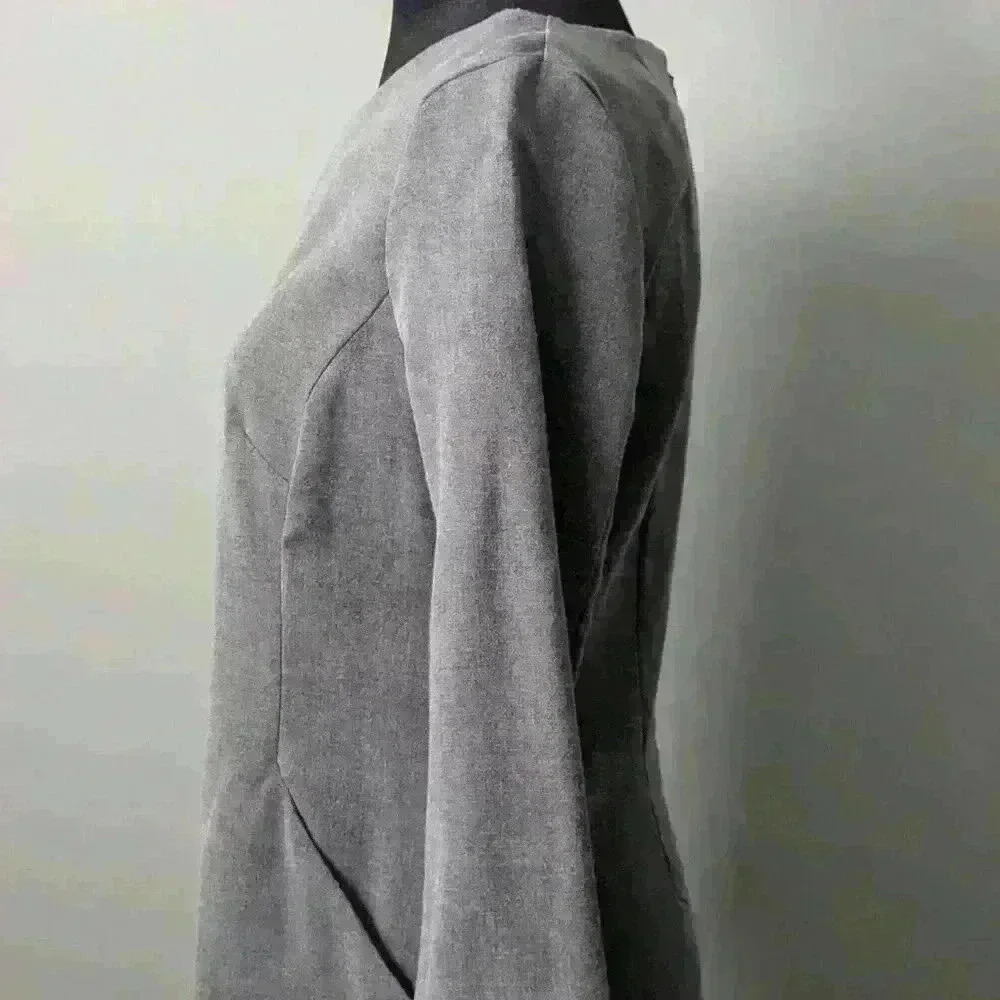 Gap Dress Gray 3/4 Sleeves Size 4, Zipper, Professional Preppy MadMen Style - Picture 4 of 8
